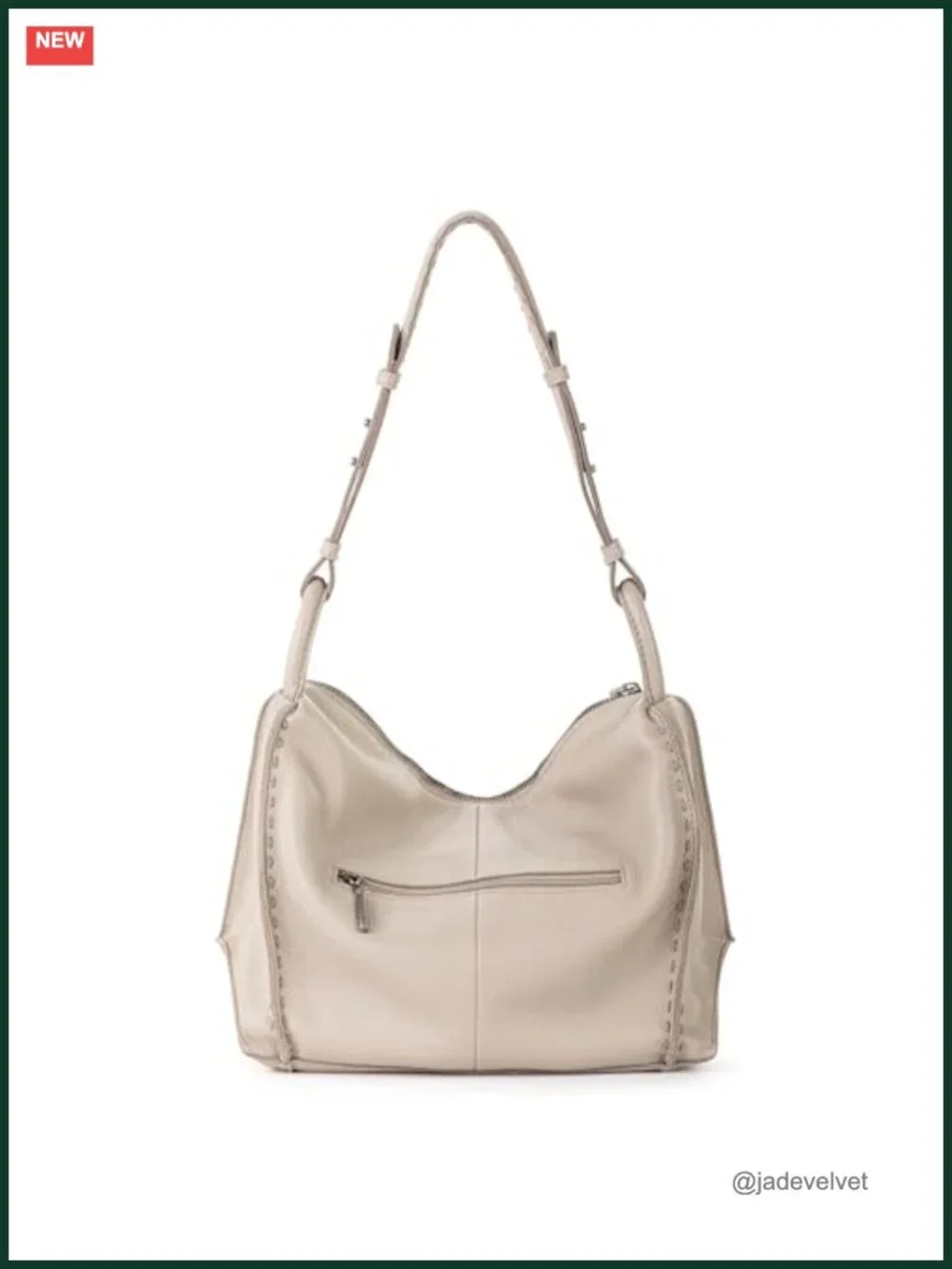 Premium Large Leather Hobo Purse with Zipper Pocket - Spacious Handbag for